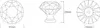 Diagrams showing the dimensions of a decorative knob or handle. Produktbild-Vorschau