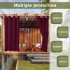 1 rideau d'extérieur imperméable,rideau opaque coupe-vent Voir les images du produit 4