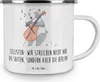 Mr. & Mrs. Panda Camping Emaille Tasse Cello Herz - Weiß - Produktbild-Vorschau 3