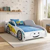 Letto a forma di auto 140x70, bianco, senza materasso, CARS Anteprima dell’immagine prodotto 2