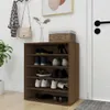vidaXL Szafka na buty brązowy dąb 60x35x70 cm materiał Podgląd zdjęcia produktu 3