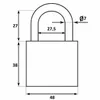 Hängeschloss 50 Mm FEINZ Gleichschließend Für 1 Schlüssel Produktbild-Vorschau 3