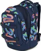 A dark blue backpack with a colorful, abstract pattern. Náhled obrázku produktu