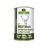 A single can of dog food with a label showing a deer and product details. Produktbild-Vorschau