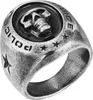Herrenring Vertex von Police aus Edelstahl mit Totenkopf, Produktbild-Vorschau 1