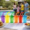 12 Kinderbecher Trinkbecher mit Deckel & Strohhalm Produktbild-Vorschau 7