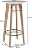 A diagram showing the dimensions of a bar table. Produktbild-Vorschau