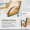 Gartenbank SANTORINI aus Holz & Metall | 2-Sitzer | Produktbild-Vorschau 5