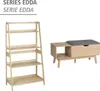A ladder shelf and a storage bench are displayed against a white background. Náhled obrázku produktu