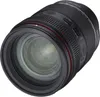 A close-up, angled view of a black camera lens against a white background. Produktbild-Vorschau