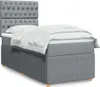 Boxspringbett mit Matratze Hellgrau 100x200 cm Stoff Produktbild-Vorschau 2