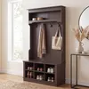 Garderobe MCW-P26, Flurgarderobe Holzgarderobe Sitzbank, 4 Produktbild-Vorschau 1