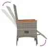 vidaXL 9-tlg. Garten-Essgruppe mit Kissen Grau Poly Rattan Produktbild-Vorschau 7