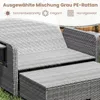 COSTWAY Polyrattan Sonnenliege, Gartenliege mit Produktbild-Vorschau 5