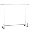 A silver metal garment rack with wheels on a white background. Náhled obrázku produktu