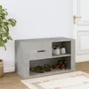 The Living Store Schuhschrank Betongrau 80x35x45 cm Produktbild-Vorschau 3