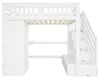 Letto a castello per ragazzi MODFU 140 x 200 con luci a LED Anteprima dell’immagine prodotto 6
