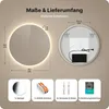 Mirlux LED Badspiegel rund 80 cm rahmenlos dimmbar Produktbild-Vorschau 7