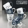 com-four® 6x Kaffeebecher aus Keramik - Maritime Produktbild-Vorschau 3