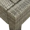 vidaXL 2-Personen-Sonnenliege mit Auflage Grau Poly Rattan Produktbild-Vorschau 9