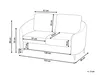 BELIANI 2-Sitzer Sofa Hellbeige Stoffbezug mit Armlehnen Produktbild-Vorschau 3