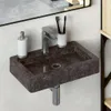 Wandwaschbecken Schwarz 38x24x6,5 cm Marmor Produktbild-Vorschau 2