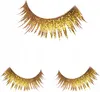 Silvestrovské glamour řasy zlaté třpytky třpytky party Náhled obrázku produktu 3