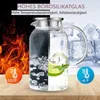 Wasserkaraffe 1.8 Liter Glaskaraffe mit Deckel Leicht Produktbild-Vorschau 2