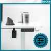 Biurko gamingowe elektryczne regulowane 120x60cm białe do Podgląd zdjęcia produktu 21