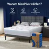 Surmatelas NicePlus avec couette en duvet, 160 x 200 x 7 Voir les images du produit 8
