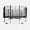 sweeek - Trampolin Ø490cm mit Sicherheitsnetz - Grau Produktbild-Vorschau 1