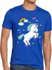 style3 Unicorn Candy Einhorn Herren T-Shirt Regenbogen Produktbild-Vorschau 1
