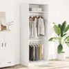 vidaXL Armadio Bianco 80x50x200 cm Materiale a base di Anteprima dell’immagine prodotto 3