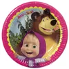Mascha und der Bär Pappteller 8 Stück 19,5 cm Produktbild-Vorschau 2