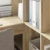 vidaXL Rohový psací stůl s policí dub Sonoma 101,5 x 149,5 Náhled obrázku produktu 4