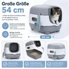 Larga lettiera chiusa per gatti da 54 cm, grigia, con Anteprima dell’immagine prodotto 2
