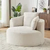 Fauteuil rond velours côtelé surdimensionné – assise Voir les images du produit 5