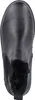 A top-down view of a black leather boot. Voir les images du produit