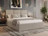 Polsterbett PINO 140x200 cm BEIGE mit Bettkasten und Metall Produktbild-Vorschau 1