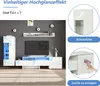 TV Wohnwand Set 3-teilig,Hochglanz TV Wohnzimmermöbel-Set Produktbild-Vorschau 5