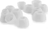 A collection of white silicone earbud tips arranged on a white background. Voir les images du produit