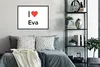 MuchoWow® Gerahmtes Poster Ich liebe - Eva - Mädchen 80x60 Produktbild-Vorschau 5