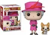 A Funko Pop! vinyl figure of Queen Elizabeth II and her corgi, displayed next to its packaging. Anteprima dell’immagine prodotto