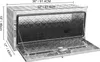 A diagram showing the dimensions of an aluminum toolbox. Anteprima dell’immagine prodotto