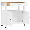 vidaXL Kuchynský vozík MONZA 84x40x88,5 cm z masívneho Náhľad obrázku produktu 4