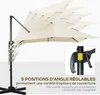 Outsunny Parasol déporté carré inclinable manivelle avec Voir les images du produit 7