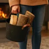Relaxdays – sada 2 kusů košů na dřevo do krbu, na topné a Náhled obrázku produktu 5
