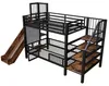 Metall-Hochbett 90 x 200 cm mit Rutsche, Stauraumtreppe, Produktbild-Vorschau 8