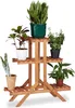 Relaxdays Blumentreppe 3 Ebenen, Aus Holz, Blumenständer Produktbild-Vorschau 1