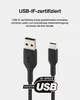 Belkin USB-C/USB-A Kabel      3m ummantelt, schwarz  Produktbild-Vorschau 4